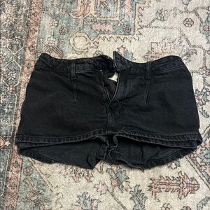 Free People Black Jean Skort
